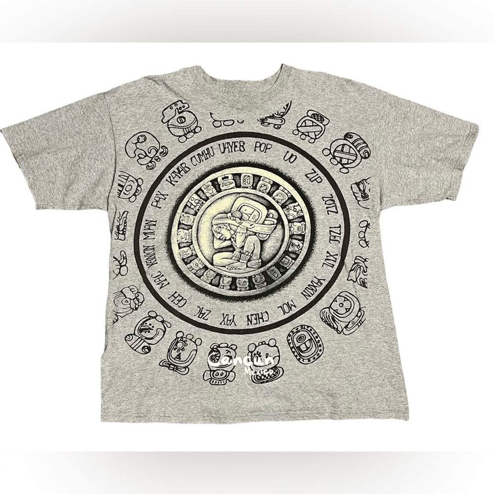Cancun Mexico grey graphic shirt heavy quality cotton size XL